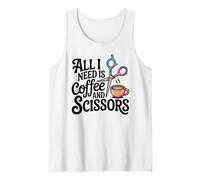 Peluquero Peluquería Peluquería Café y Tijeras Salón Camiseta sin Mangas