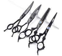 Peluquero profesional tijeras peluquero tijeras tijeras tijeras de corte de pelo tijeras de corte de pelo 6 / 7 / 8 / 9 pulgadas tijeras de y eficientes (6 inches, 4 pieces)