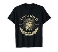 Peluquero Tatuado Estilo Clásico Barbería Vintage Camiseta