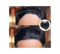 Peluquín frontal for hombre, cabello humano de PU, postizo frontal con bucle en V Hair Pieces Replacement(3x15 cm)