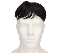 Peluquín Para Hombres, Reemplazo Suave, Peluca Corta Realista De Moda, Extensión De Cabello Negro Natural, Peluquín Para Caballeros, 6,3 X 7,1 Pulgadas