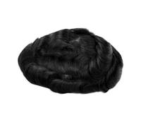 Peluquín para hombres Tupé for hombres Cabello humano de encaje completo transpirable Postizo for hombres Base de encaje francés Sistema de reemplazo de cabello 30 mm Prótesis de cabello masculino ond