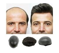 Peluquín para hombres Tupé for hombres Sistema de reemplazo de cabello 8*10 pulgadas Todo PU Piel fina Toupee for hombre Postizo ondulado Pieza de cabello humano suave Prótesis masculinas Unidades de