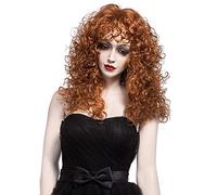 Peluquines GJBXP Peluca europea y americana Pequeño volumen Peluca femenina Rizada Marrón Cara de espuma de rollo largo Cabeza de explosión Importada Peluca femenina realista natural