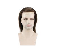 Peluquines para hombre Tupé de cabello humano liso for hombres, pelucas encaje mono, postizo repuesto PU, 12 pulgadas Postizos(3#)