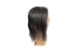 Peluquines para hombre Tupé de hombre con encaje frontal suizo n.° 1B20, cabello humano, base piel fina bucle en V, sistema capilar 8" x 10" Postizos