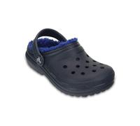 Pelusa Crocs Kids clásico forrado Clog niños (Azul marino / azul cerúleo)