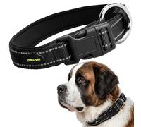 Peluvio Buddy Collar Perro, Nylon y Reflectante, Ligero, Resistente y Cómodo, para Perros Extra Grandes, Resistente al Agua, los Rayos UV y el Moho, Secado Rápido, con Herrajes Metálicos
