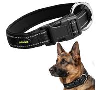 Peluvio Buddy Collar Perro, Nylon y Reflectante, Ligero, Resistente y Cómodo, para Perros Grandes, Resistente al Agua, los Rayos UV y el Moho, Secado Rápido, con Herrajes Metálicos