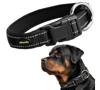 Peluvio Buddy Collar Perro, Nylon y Reflectante, Ligero, Resistente y Cómodo, para Perros Muy Grandes, Resistente al Agua, los Rayos UV y el Moho, Secado Rápido, con Herrajes Metálicos
