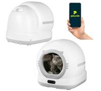 Peluvio Pearl Arenero Automático Autolimpiable para Gatos, Control por App y WiFi, Sensores ToF 3D, Capacidad 72 L, Silencioso y Seguro, Incluye Alfombrilla, Bolsas y Eliminador de Olor, para 1-10 kg