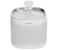 Peluvio Rillan Fuente de Agua para Gatos Silenciosa con Sensor de Movimiento, Bebedero Automático con Filtro de Carbón Activo, Apagado Automático, Depósito Claro, USB-C o Pilas AA, 2 Filtros, 2 L