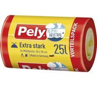 Pely Bolsas de basura de 25 L, 34 unidades, extrafuertes, climáticamente neutras