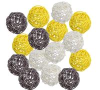 Pemalin 15pcs 2 Inch Wicker Rattan Balls for Vase Filler House Ornament Christmas Tree Garden Wedding Party Coffee Table Decoration Craft