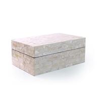 PEMAR Cajas de joyería con incrustaciones de nácar con tapas, cofre del tesoro rectangular, caja de almacenamiento decorativa de madera para bolsas de té, café, suministros de oficina, joyas,