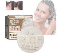 Pemarlis 100g Jabón Champú, Champú Sólido para Cabello Normal, Anti-Hair Loss Rice Shampoo Bar, Proporciona Mucha Humedad y Nutrición, Promueve el Crecimiento del Cabello