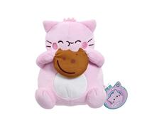 PEMBE - Peluche 23 cm Galletas | Personaje Pink Cat con Temática de Dulces | Cojín Decorativo para Dormitorio y Ocio | Figura de Felpa Blanda con Detalles Bordados | Tacto Aterciopelado