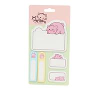 PEMBE THE PINK CAT - Blíster con Post-Its, Ideal para Niños en Edad Escolar, Cómodo y Versátil, Calidad y Resistencia,