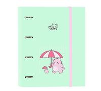 PEMBE THE PINK CAT - Carpeta 4 Anillas de 35 cm con 100 Hojas A4, Ideal para Niños de Diferentes Edades, Cómoda y Versátil, Calidad y Resistencia, 27x3.5x32 cm