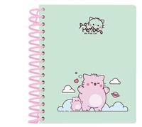 PEMBE THE PINK CAT - Cuaderno 120 Hojas A6, Tapas Duras, Ideal para Niños de Diferentes Edades, Cómodo y Versátil, Calidad y Resistencia, 11.8x14.6 cm
