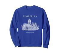 Pemberley Pride and Prejudice Jane Austen Regalos para Mujer Sudadera, Unisex para Adultos, Azul Real, S