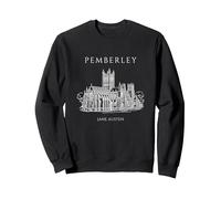 Pemberley Pride and Prejudice Jane Austen Regalos para Mujer Sudadera, Unisex para adultos, Negro, M