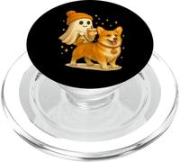 Pembroke Welsh Corgi Halloween Ghost Walking Dog PopSockets PopGrip para MagSafe