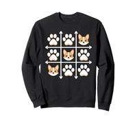 Pembroke Welsh Corgi Paws Grid Game Corgis Sudadera