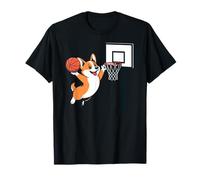 Pembroke Welsh Corgi Playing Sports Dog Palying Basketball Camiseta