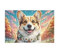 Pembroke Welsh Corgi Puzzle 1000 Piezas Familiar Creativo Animal de compañía Lindo Rompecabezas 3D para Familia Juguete Educativo Construir Maquetas Aliviar Estrés 1000 PCS