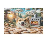 Pembroke Welsh Corgi Puzzle 1000 Piezas Relajante Premium Animales de compañía Lindos Rompecabezas para Hombres Y Mujeres Estera Portátil 3D Decoración Hogar Duradera 1000 PCS