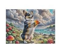 Pembroke Welsh Corgi Puzzle 300 Piezas Educativo Impresión HD Animal de compañía Lindo Juego De Rompecabezas para Familia Entretenimiento Inteligente Construir Maquetas 300 PCS