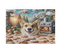 Pembroke Welsh Corgi Puzzle 300 Piezas Estera Portátil 3D Animales de compañía Lindos Rompecabezas Familiar para Hombres Y Mujeres Aliviar Estrés Decoración Hogar 300 PCS