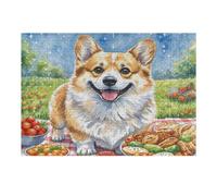 Pembroke Welsh Corgi Puzzle 300 Piezas Juguete Educativo Familiar Interactivo Animal de compañía Lindo Rompecabezas 3D para Hombres Y Mujeres Construir Maquetas Desafío Intelectual 300 PCS