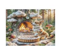 Pembroke Welsh Corgi Puzzle 500 Piezas Portátil Familiar Animales de compañía Lindos Rompecabezas 3D para Familia Desafío Intelectual Maquetas Educativas Construir 500 PCS
