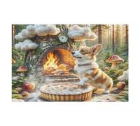 Pembroke Welsh Corgi Puzzles 1000 Piezas Maquetas Educativas 3D Animal de compañía Lindo Rompecabezas para Familia Construir DIY Aliviar Estrés Decoración Hogar 1000 PCS
