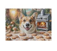 Pembroke Welsh Corgi Puzzles 300 Piezas Decoración Hogar 3D Animal de compañía Lindo Rompecabezas Familiar para Adultos Obra De Arte Colorido DIY Creativo 300 PCS