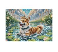Pembroke Welsh Corgi Puzzles 300 Piezas Impossible 3D Animal de compañía Lindo Rompecabezas para Adultos Desafío Intelectual Estera Portátil DIY Moderno Creativo 300 PCS