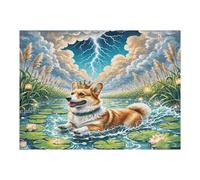 Pembroke Welsh Corgi Puzzles 500 Piezas Maquetas 3D Construir Animales de compañía Lindos Rompecabezas Educativo para Familia Desafío Intelectual Decoración Hogar Moderno 500 PCS