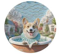 Pembroke Welsh Corgi Rompecabezas Decorativo 195 Piezas Animales Formas Únicas Cute Pet Animals Puzzle Niños Imposible Infantil Decoración Antiestrés Juego Familiar 195 PCS