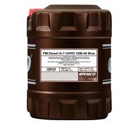 20 (1x20) Litro Pemco SAE 10W-40 Diesel G-7 Uhpd Azul Aceite TS-7