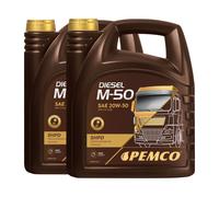 Pemco Diesel M-50 SHPD 20W-50 Acea A3/B4 E7 Aceite Motor 2x5 L Mineral