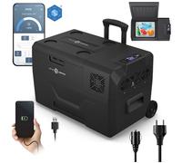 peme Nevera Compresor Mini Portátil Eléctrica Coche Frigorífico para Camping Viaje Auto 12v 24v Termoeléctrica con Enchufe Silenciosa Portatil Congelador Frigorifico Camper Frigobar 27L - Expedition