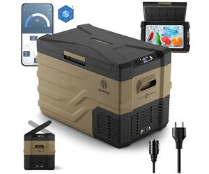 peme Nevera Compresor Portátil Eléctrica Refrigerador Coche Frigorífico para Camping Viaje Auto 12 24 v con Enchufe Silenciosa Portatil Congelador Frigorifico Camper Frigobar 35,3L - Quest