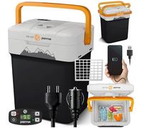 peme Nevera Portátil Eléctrica para Coche Camping Frigorífico Viaje Auto 12V Termoeléctrica con Enchufe Silenciosa Portatil Congelador Frigorifico Fridge Camper Frigoba 220 240 V 25,7L - Essential