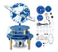 PEMENOL Kit de soldadura DIY giratorio globo modelo electrónico kit de montaje para adultos gira la velocidad, 4 niveles de luz, proyecto de soldadura globo con puerto de carga USB tierra kit fer