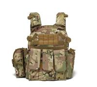 Peminkoo Chaleco táctico Armadura Corporal Portador de Placas de Caza Accesorios de Airsoft Combate Militar ejército Wargam molle (CP)