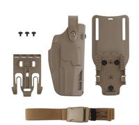 Peminkoo Funda táctica P320 para Pistola de Combate Militar de Caza Serie MK-17/18 Kit de Correa para el Muslo con Sistema QLS Adaptado Funda para Airsoft (Tan)