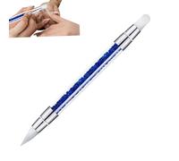 Pen bolígrafo de tallado de manicura de dos cabezas, pincel de arte de uñas de silicona, bolígrafo de tallado de esmalte de uñas de imitación, para tallar, dar forma al efecto 3D