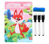 Pen Control Practice Cards - 8.2 Inches Reusable Learning Game for Preschool Kids, Early Education Tracing and Writing Activity Set with Erasable Pen, Multicolor, Study Classroom Skill